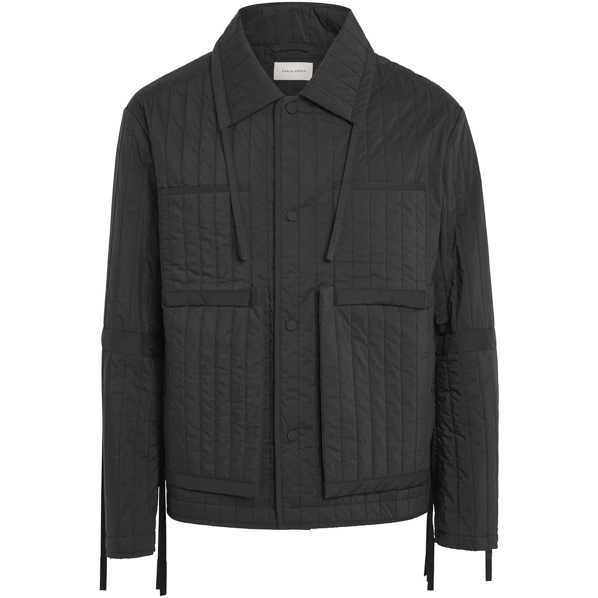Craig Green Green Wool Quilted Worker Jacket