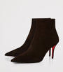 Christian Louboutin Red Miss Z Suede Ankle Boots 80