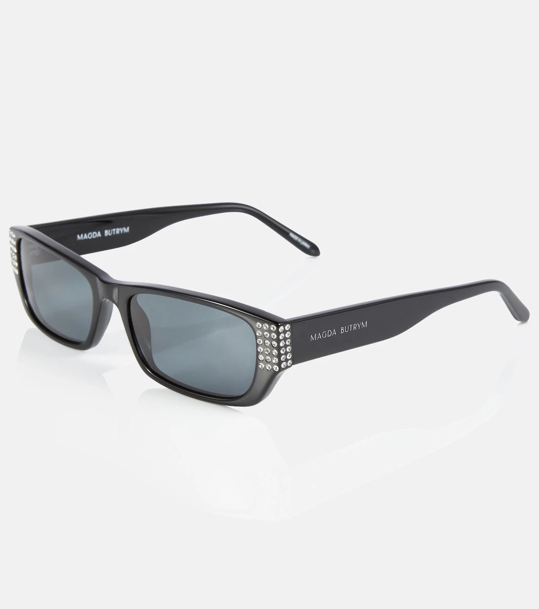 Magda Butrym - x Linda Farrow embellished rectangular sunglasses