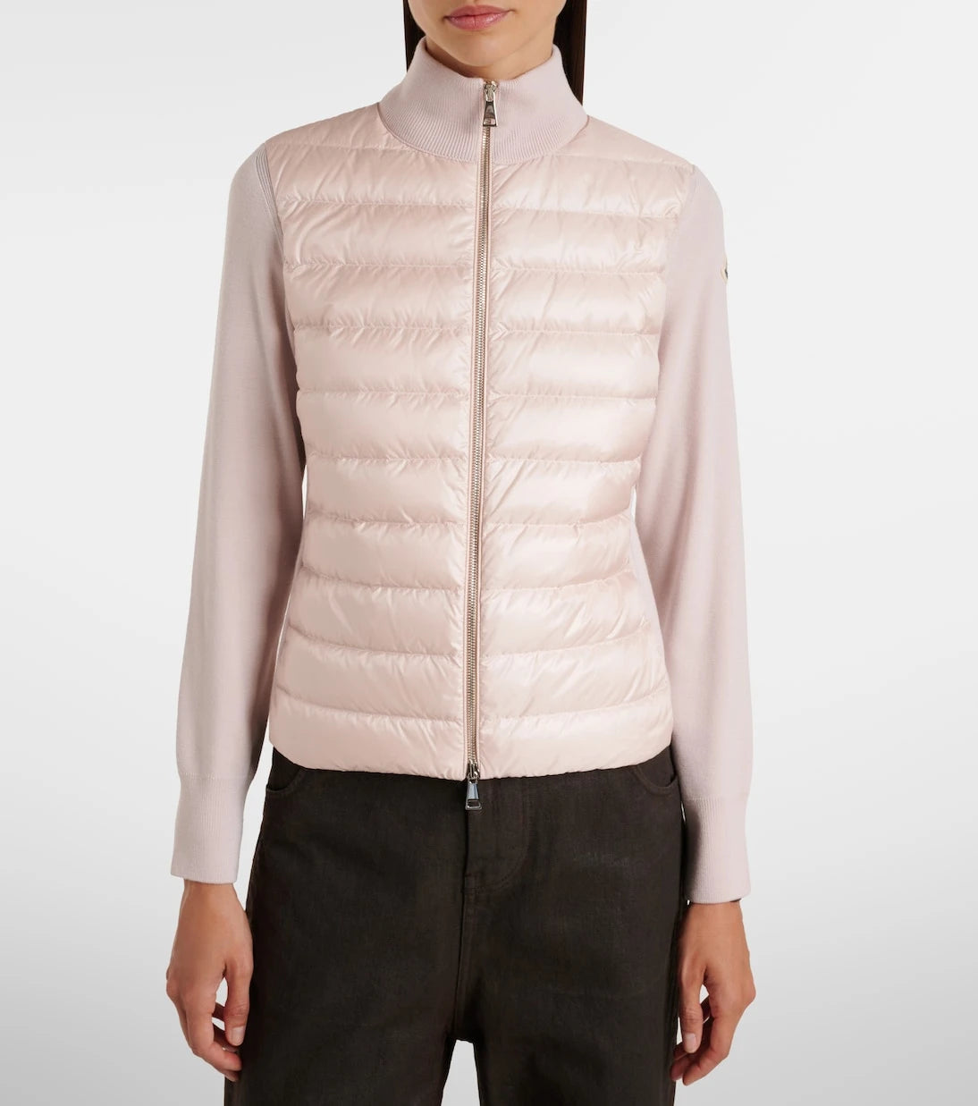Moncler - Down-paneled virgin wool cardigan