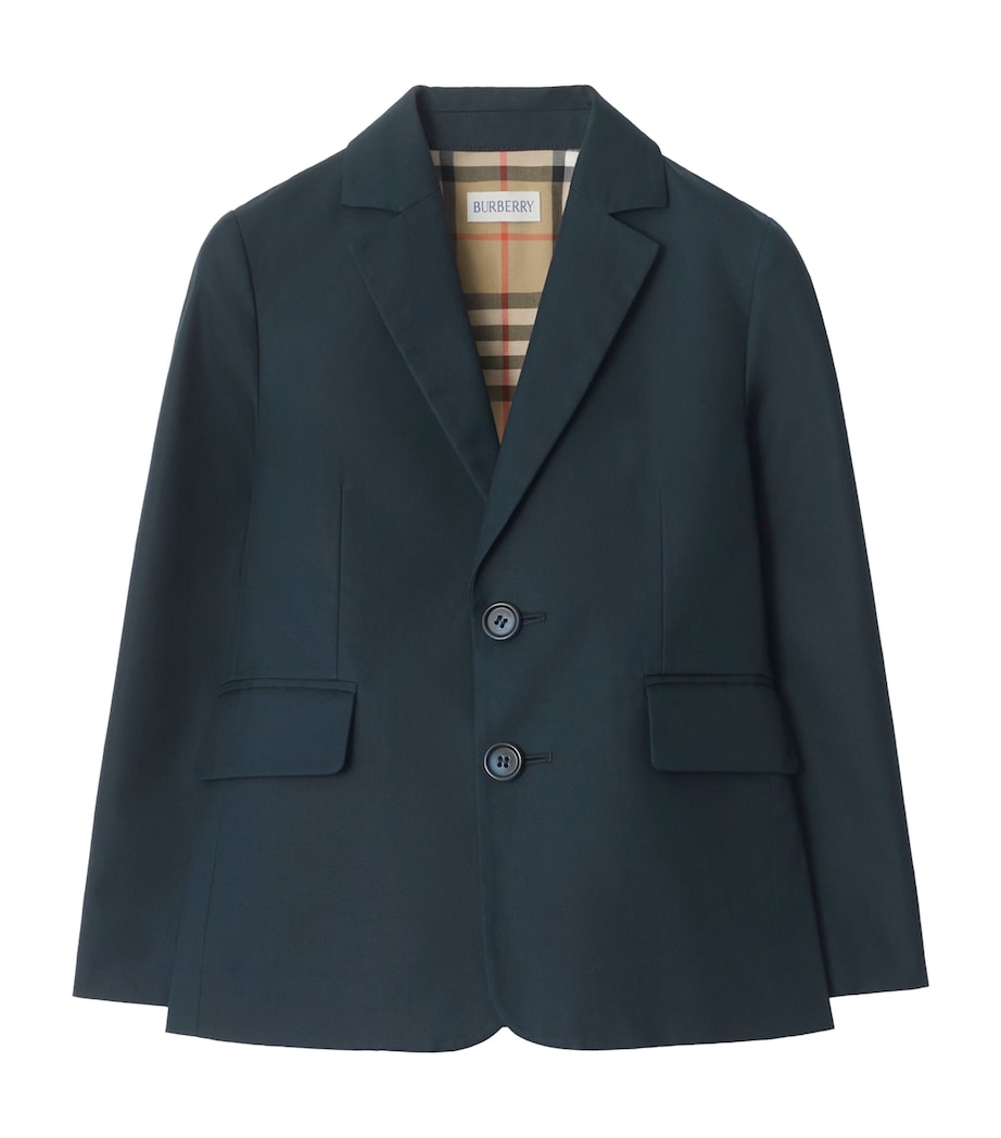 Burberry Kids Cotton Check-Lined Blazer (3-12 Years)