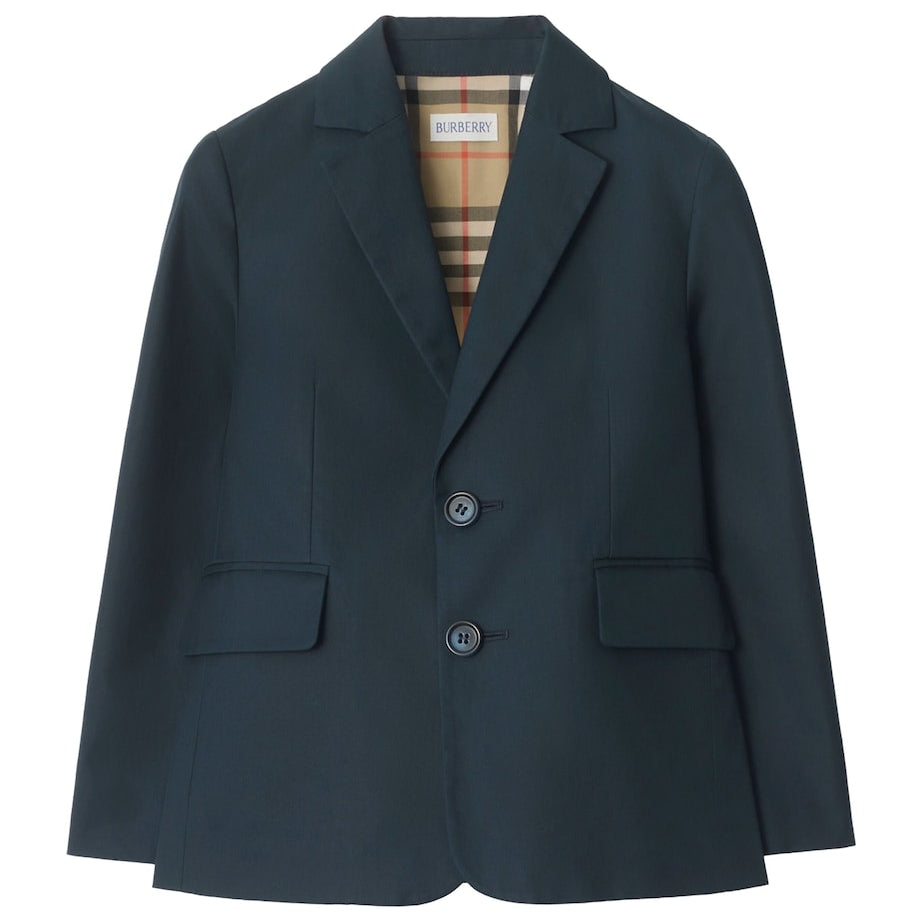 Burberry Kids Cotton Check-Lined Blazer (3-12 Years)