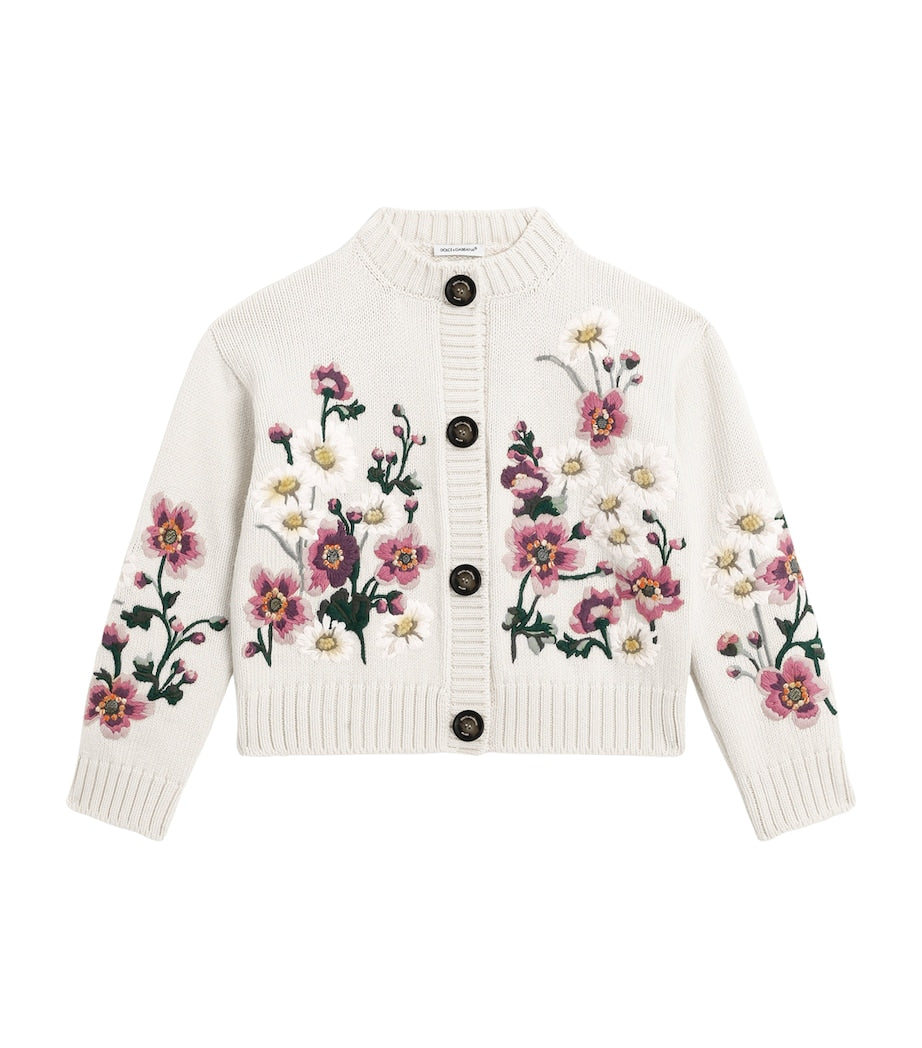 Virgin Wool Floral Cardigan (8-12+ Years)