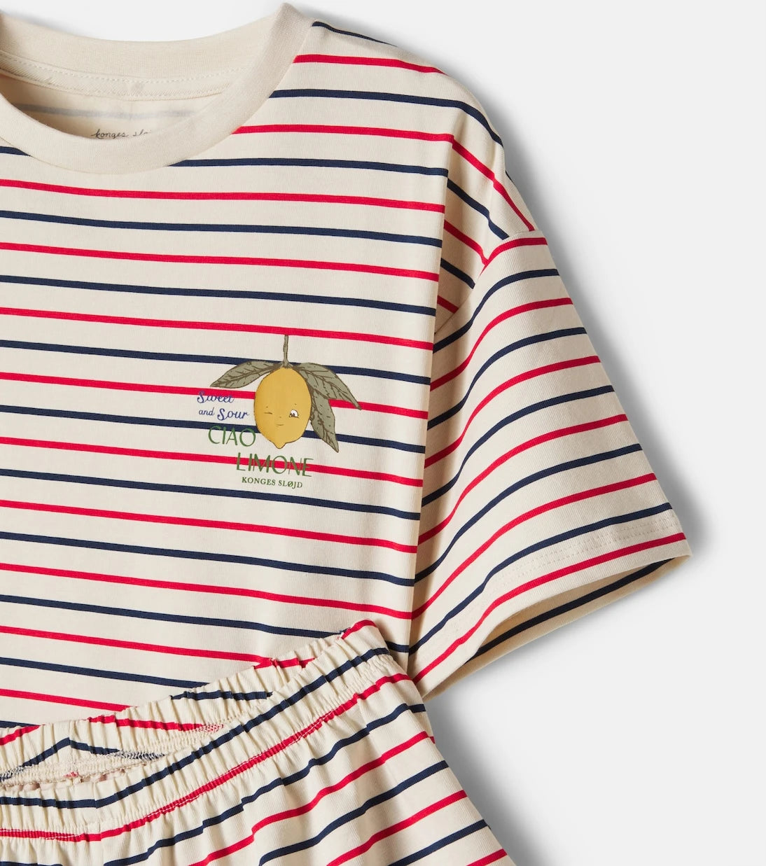 Konges Sløjd - Basic striped cotton-blend T-shirt and shorts set
