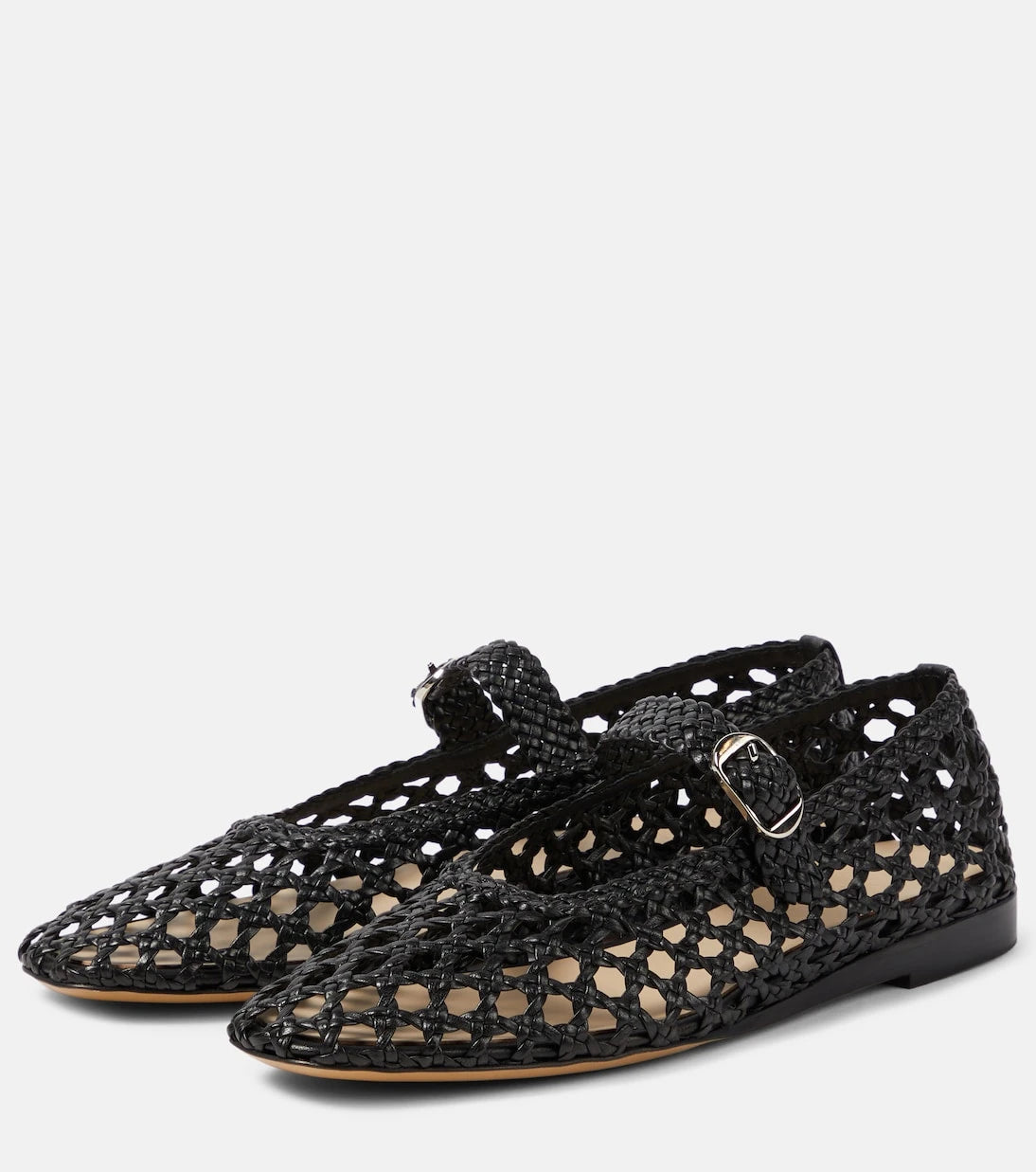 Le Monde Béryl - Woven leather Mary Jane flats