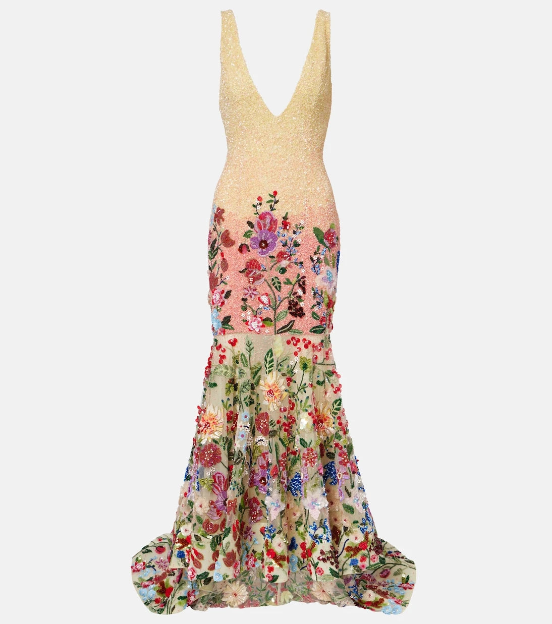 Là Fuori - Botanical Symphone embellished gown