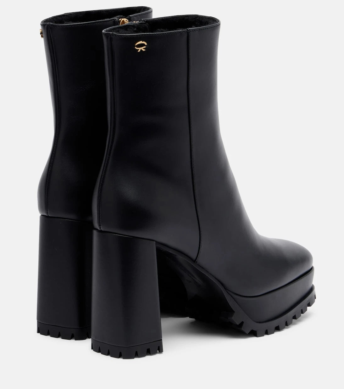 Gianvito Rossi - Leather platform ankle boots