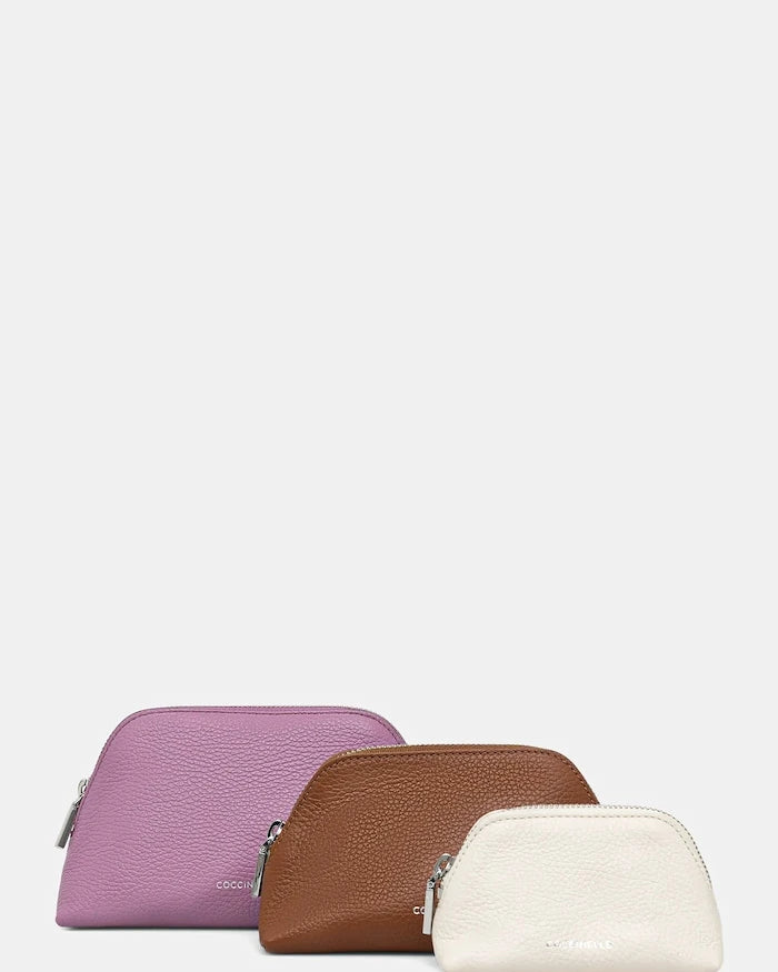 Coccinelle комплект козметични чантички дамски от кожа