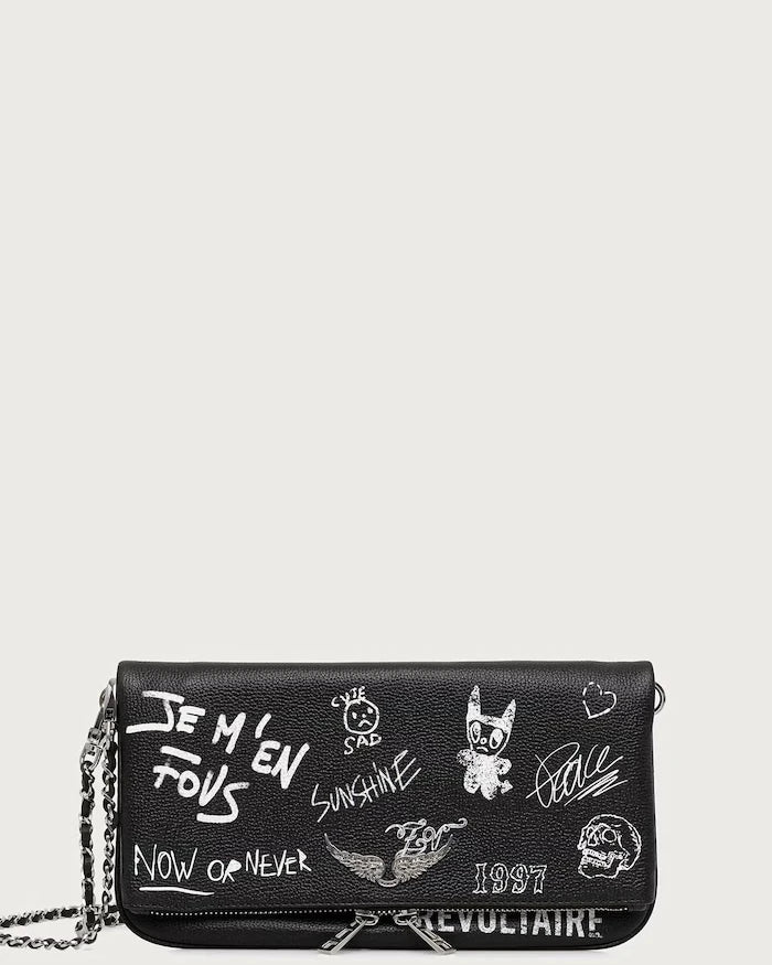Deri kadın clutch