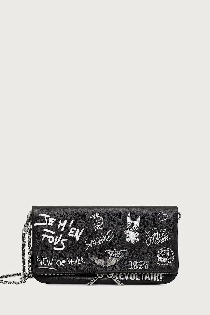Deri kadın clutch