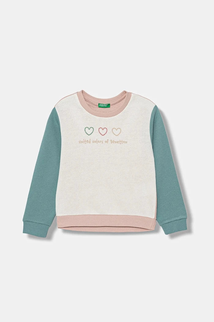 United Colors of Benetton çocuk pamuklu sweatshirt