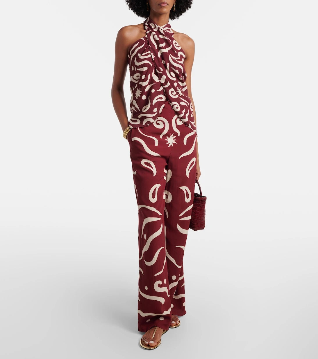 Cala de la Cruz - Toya printed wide-leg pants