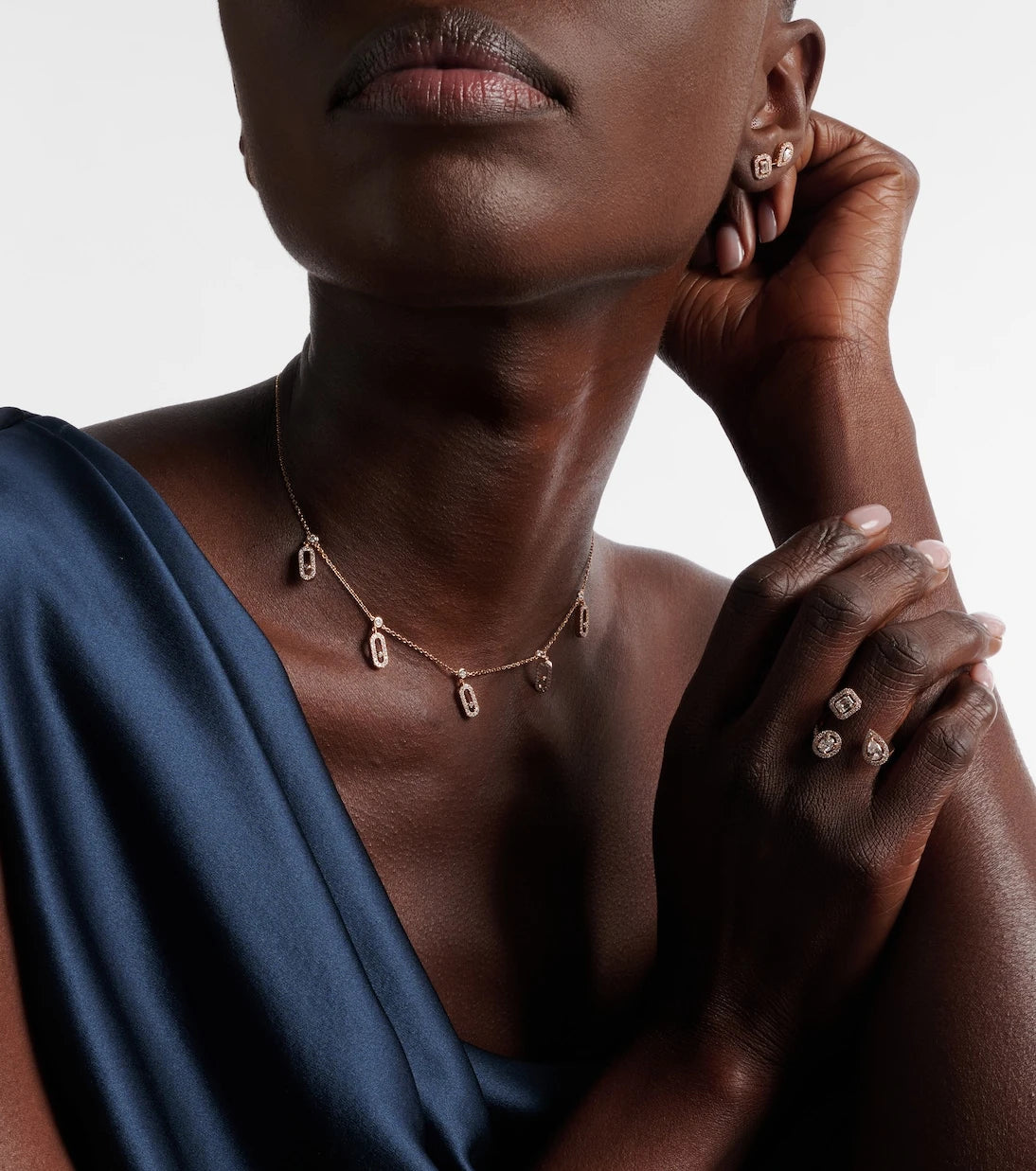 Messika - Move Uno 18kt rose gold choker with diamonds