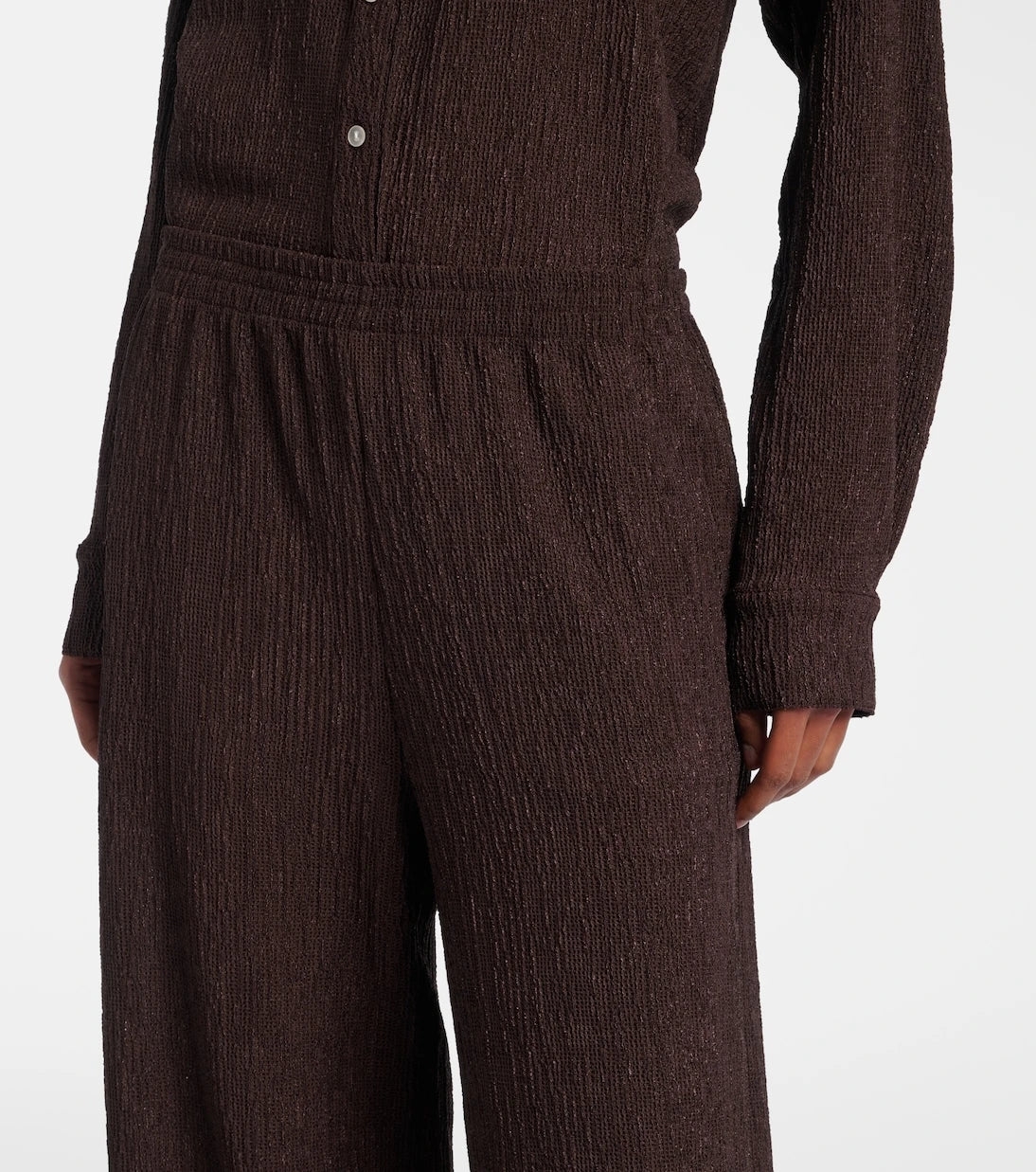 Jade Swim - Mika seersucker wide-leg pants