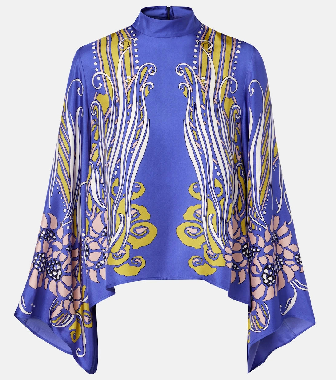 La DoubleJ - Make An Exit printed silk satin blouse