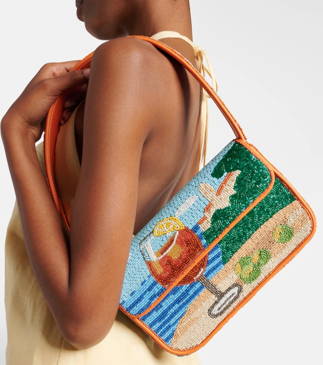 Staud - Tommy Small beaded shoulder bag
