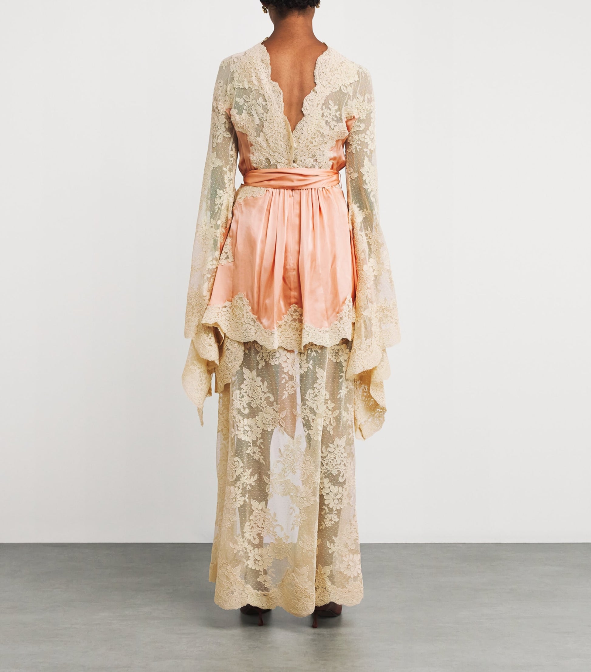 Ivory Silk-Lace Hypnotic Mini Dress