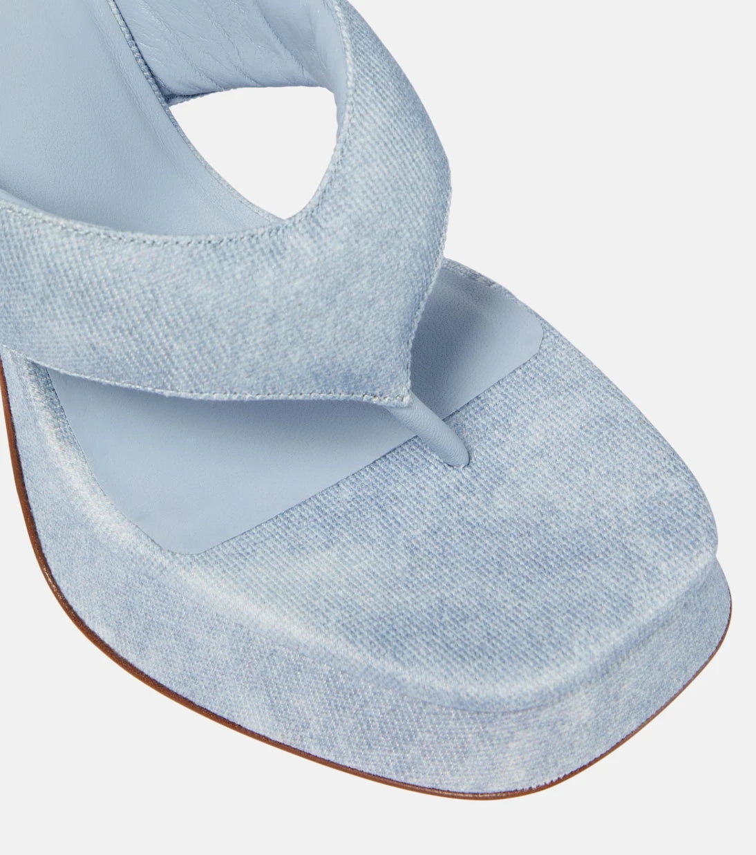 Gia Borghini - Gia 17 Uni denim platform thong sandals