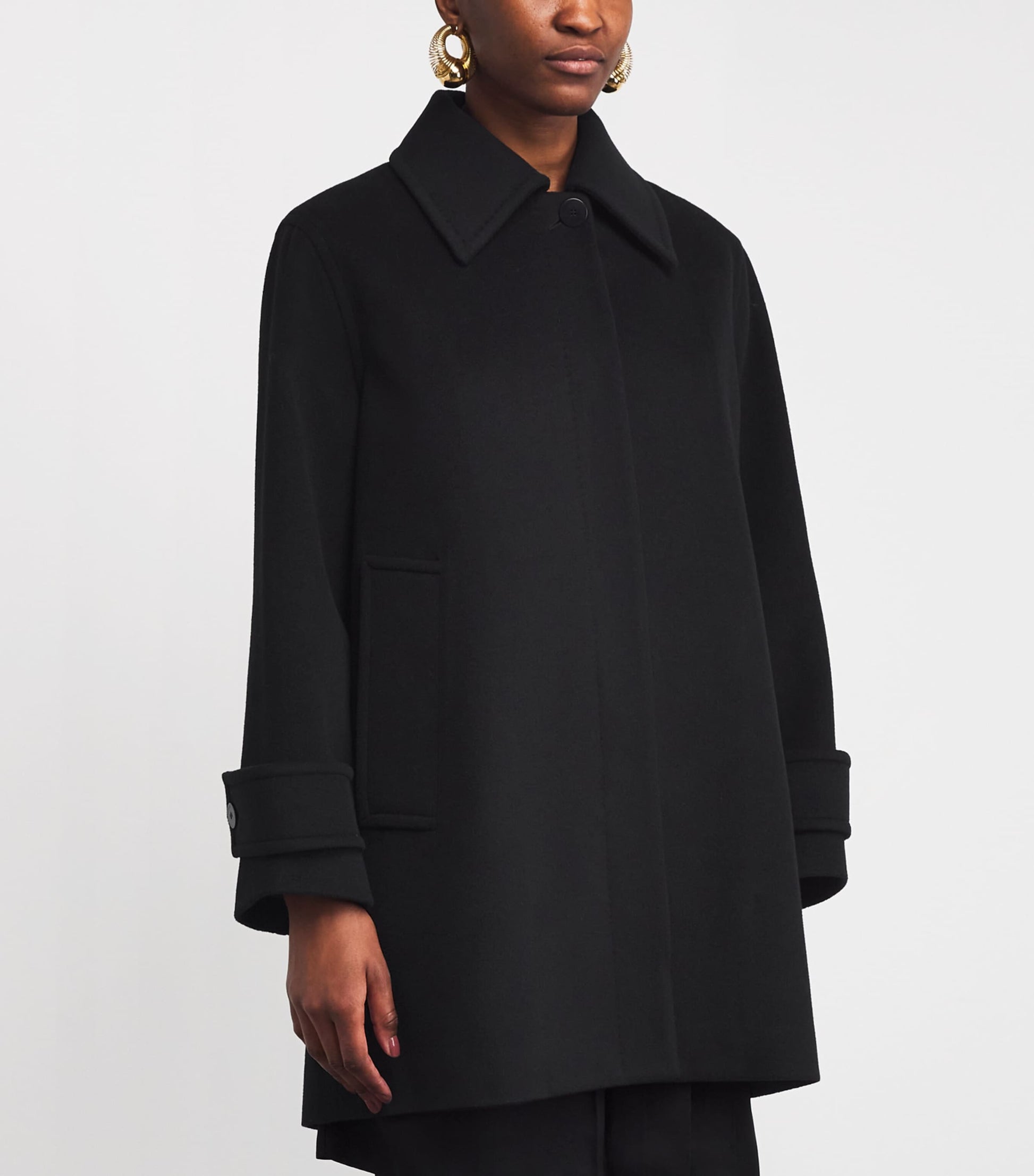 Joseph Black Wool-Cashmere Loti Coat