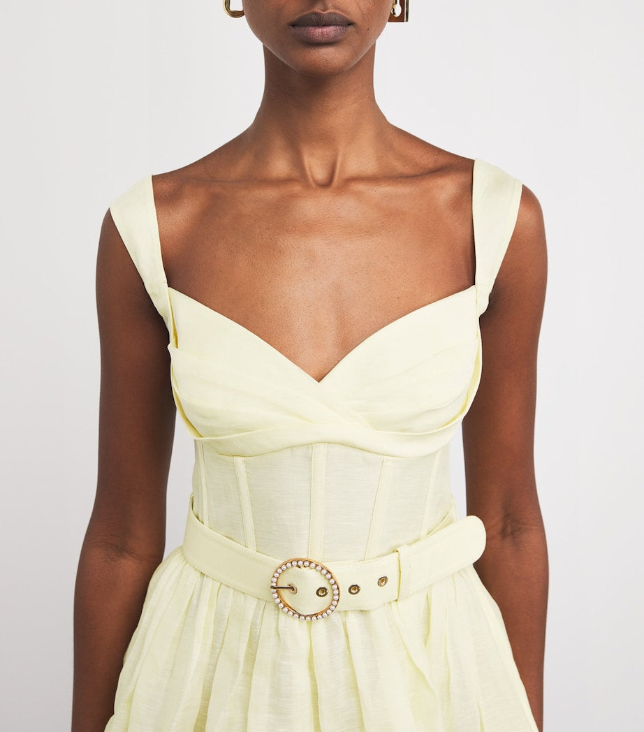 Yellow Corset Mini Dress