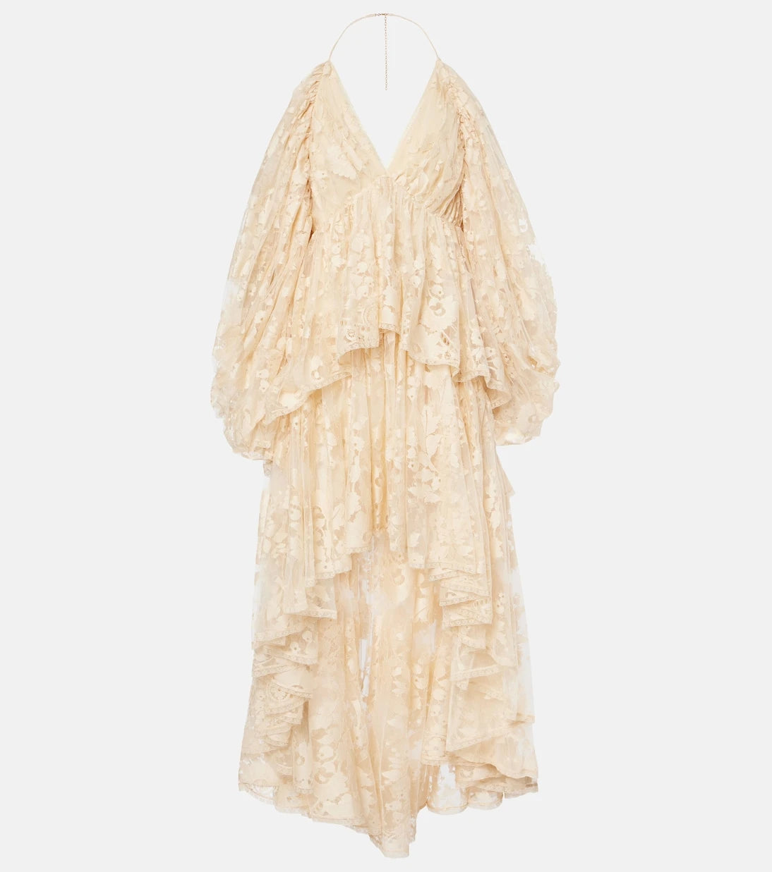 Zimmermann - Illustration asymmetric floral lace minidress