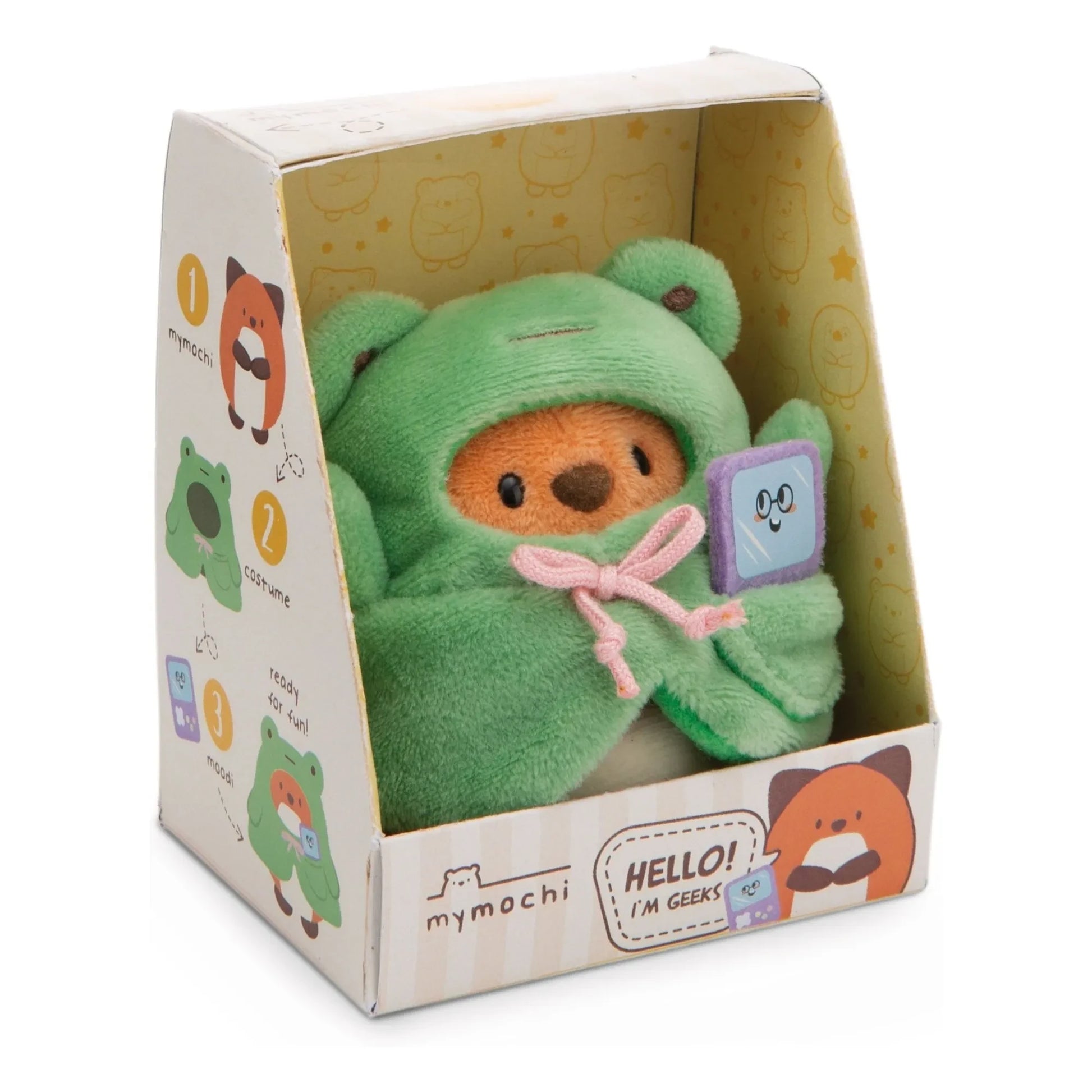 Nici - Geeks fox plush with frog disguise | Green