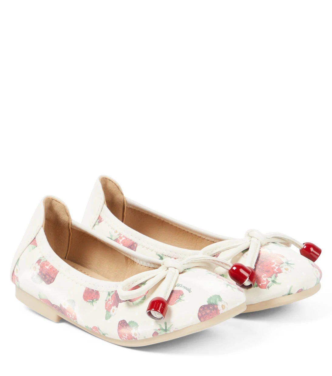 Monnalisa - Printed faux-leather ballet flats