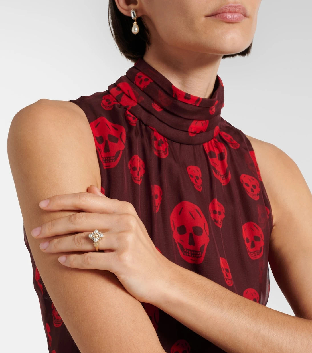 McQueen - Skull embellished ring