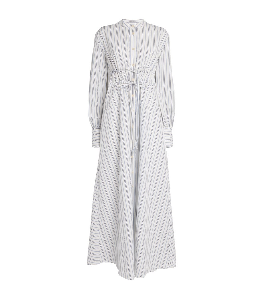 Palmer//Harding Blue Cotton Stripe Clarity Maxi Dress
