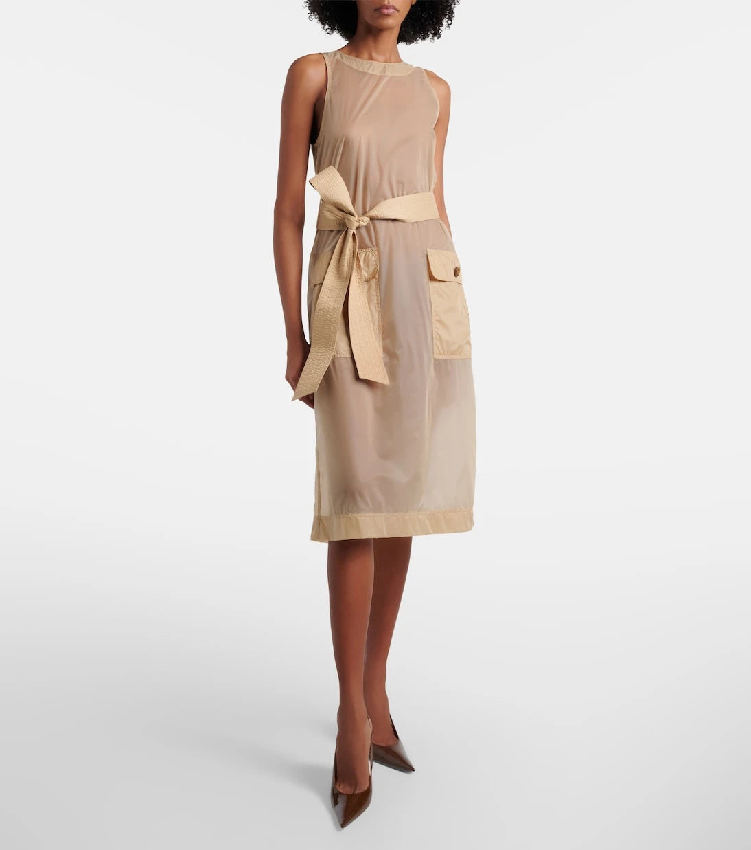 Saint Laurent - Semi-sheer midi dress