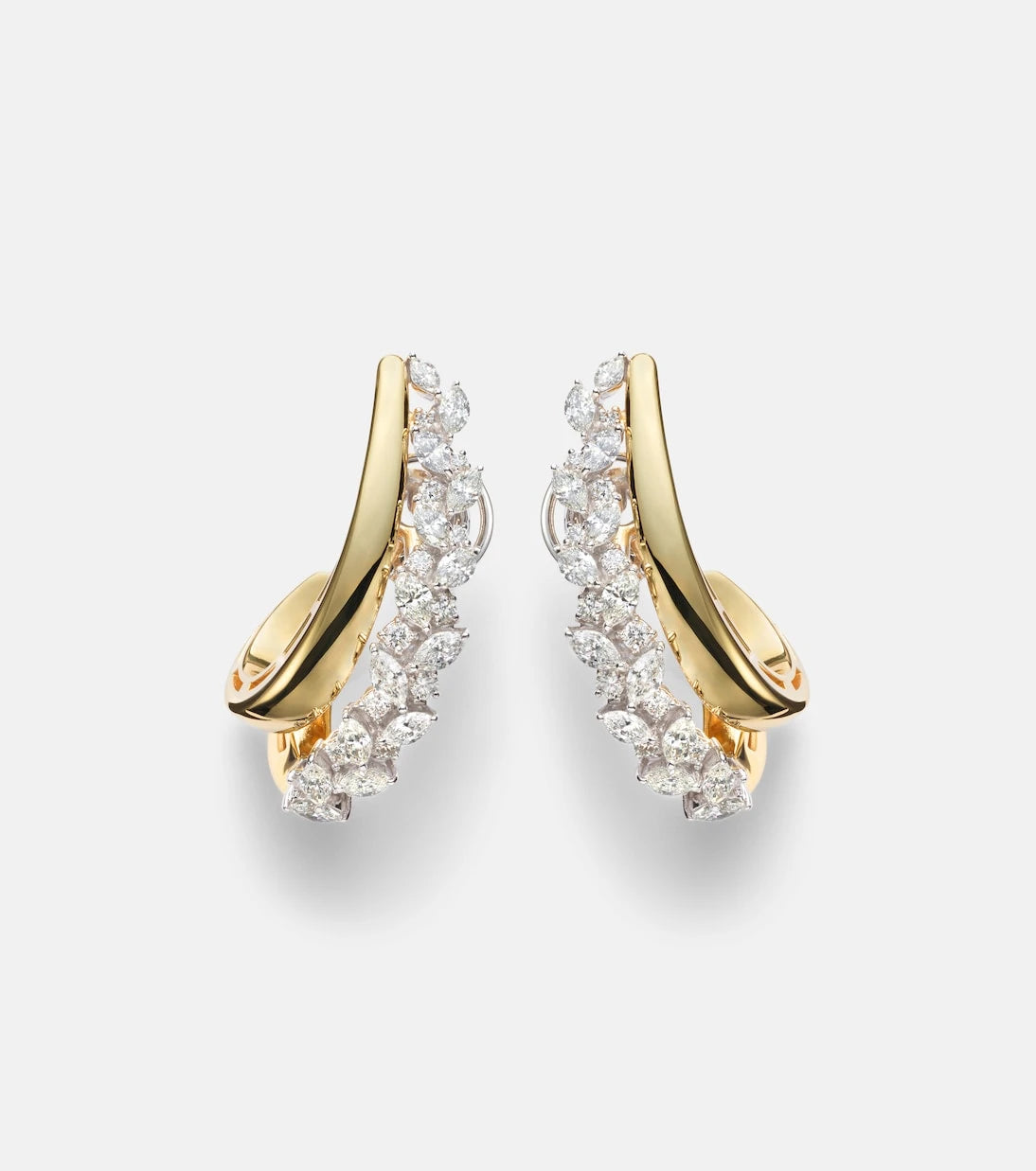 Yeprem - Golden Strada 18kt gold earrings with diamonds