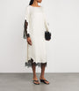 Silk Lace-Detail Soto Midi Dress IVORY/BLACK