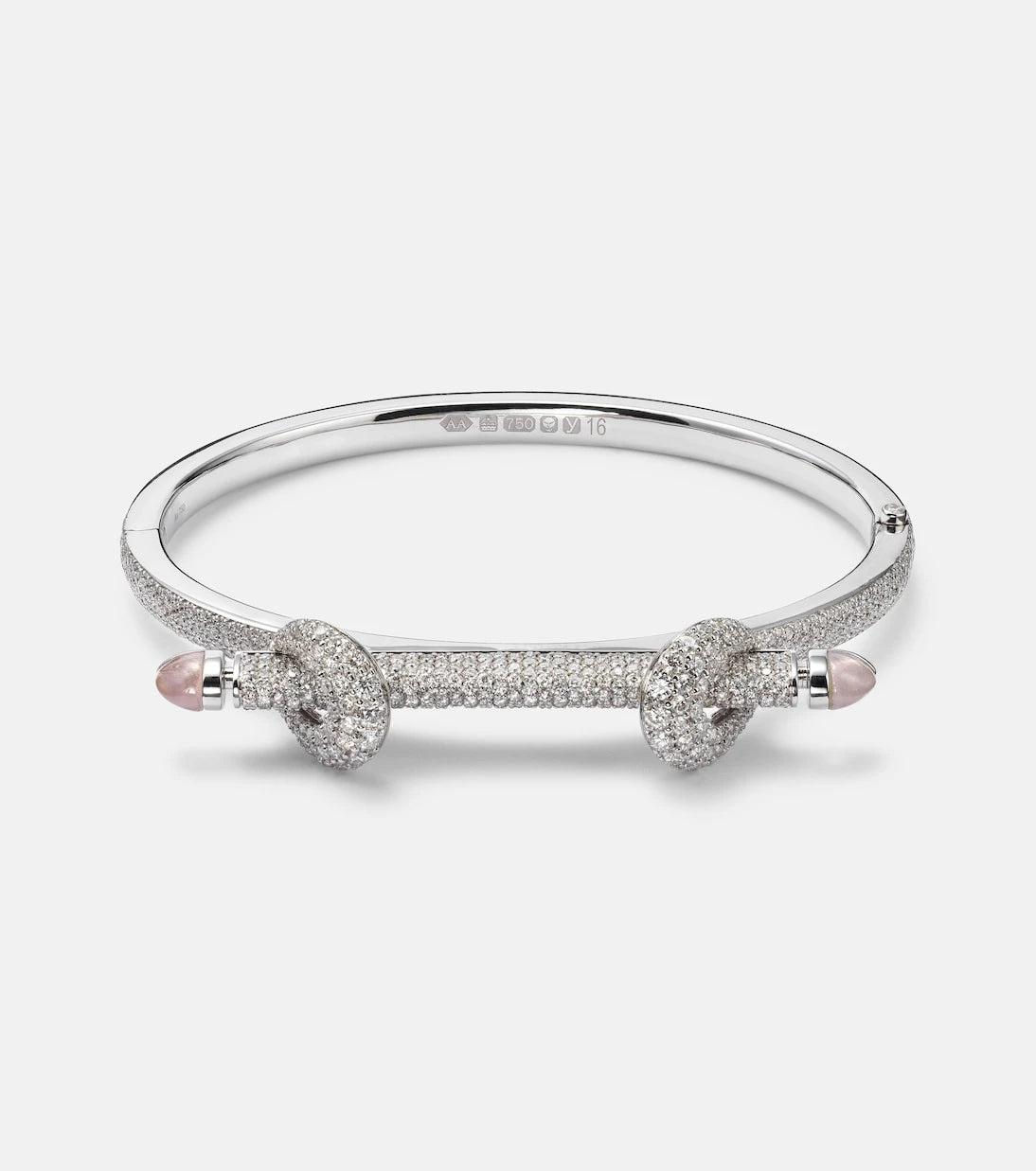 Ananya - Chakra Icon 18kt white gold bracelet with diamonds and quartz