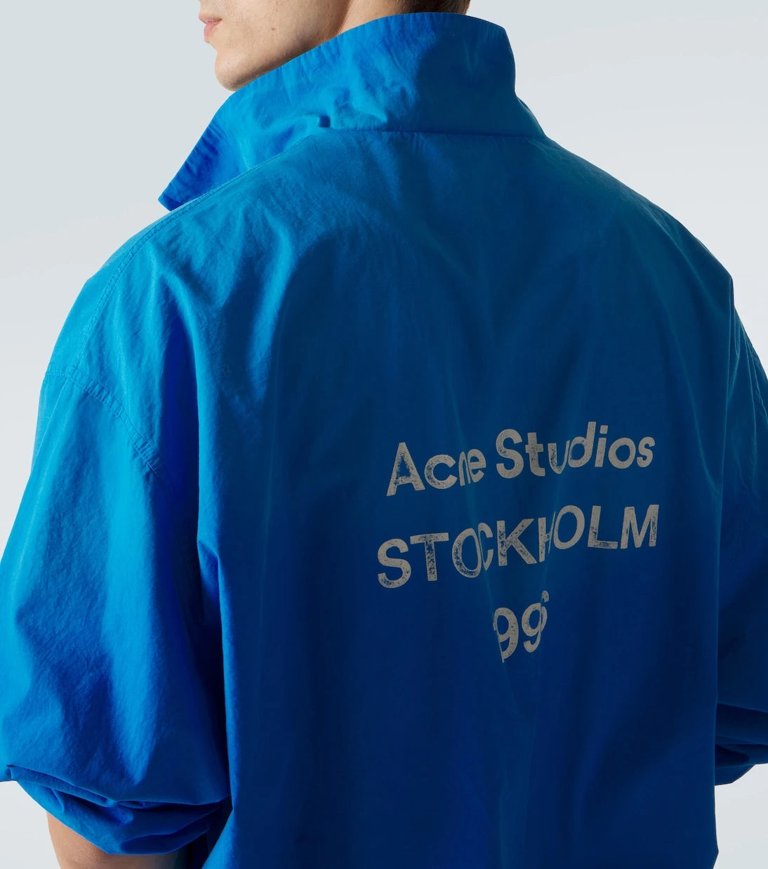 Acne Studios - سترة بوبلين قطنية بشعار