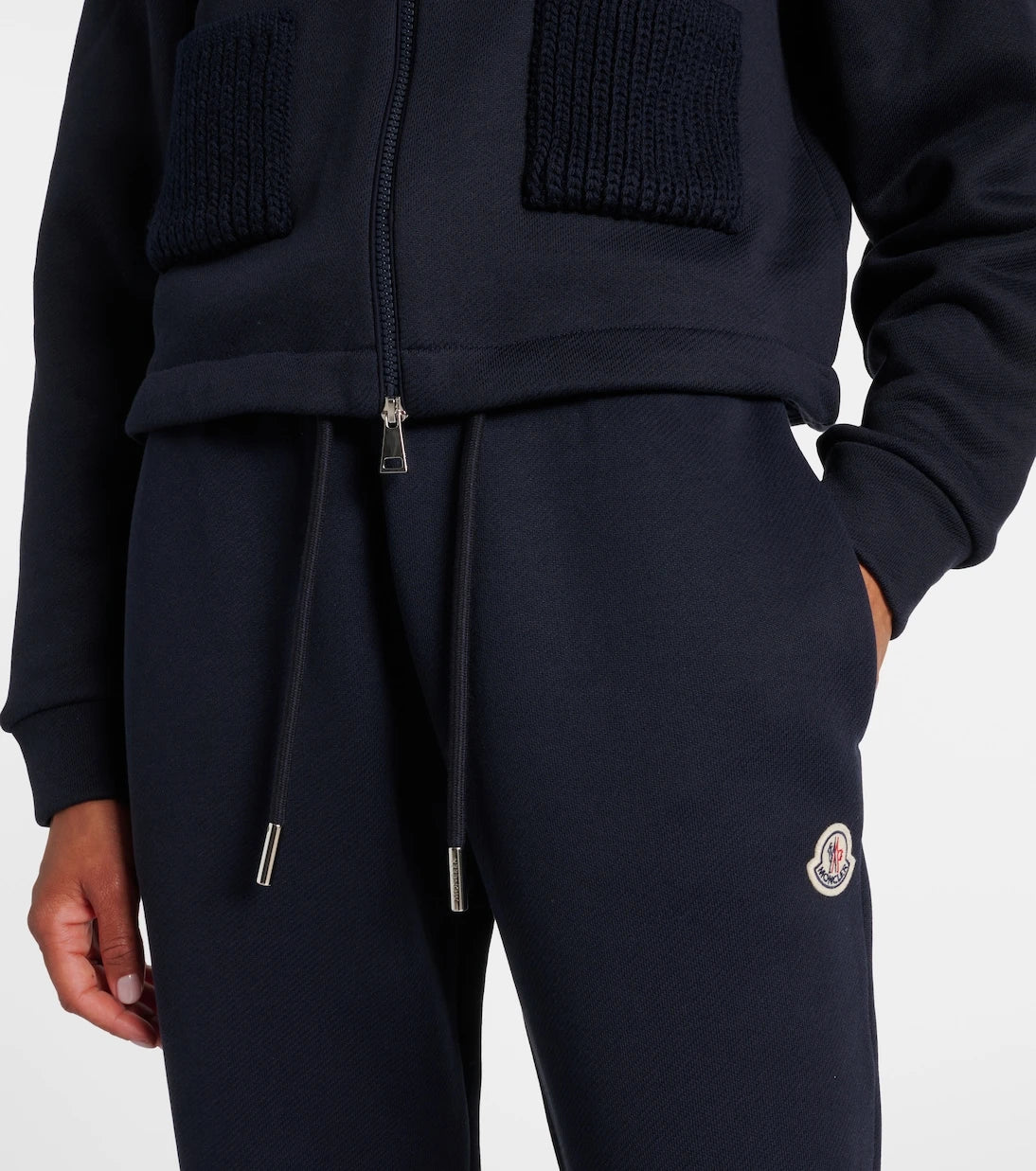 Moncler - Cotton-blend jersey zip-up hoodie
