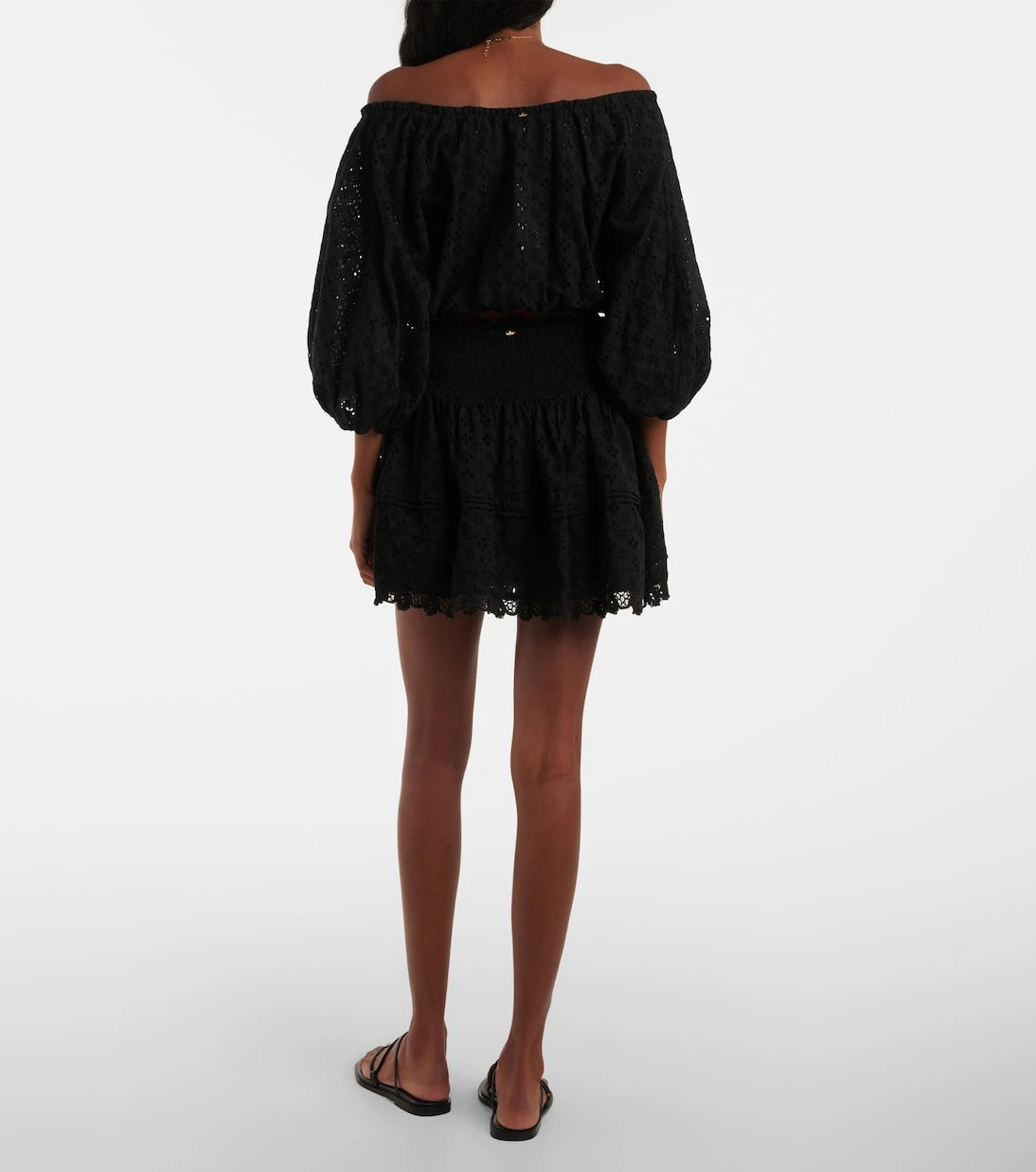 Poupette St Barth - Off-shoulder cotton crop top