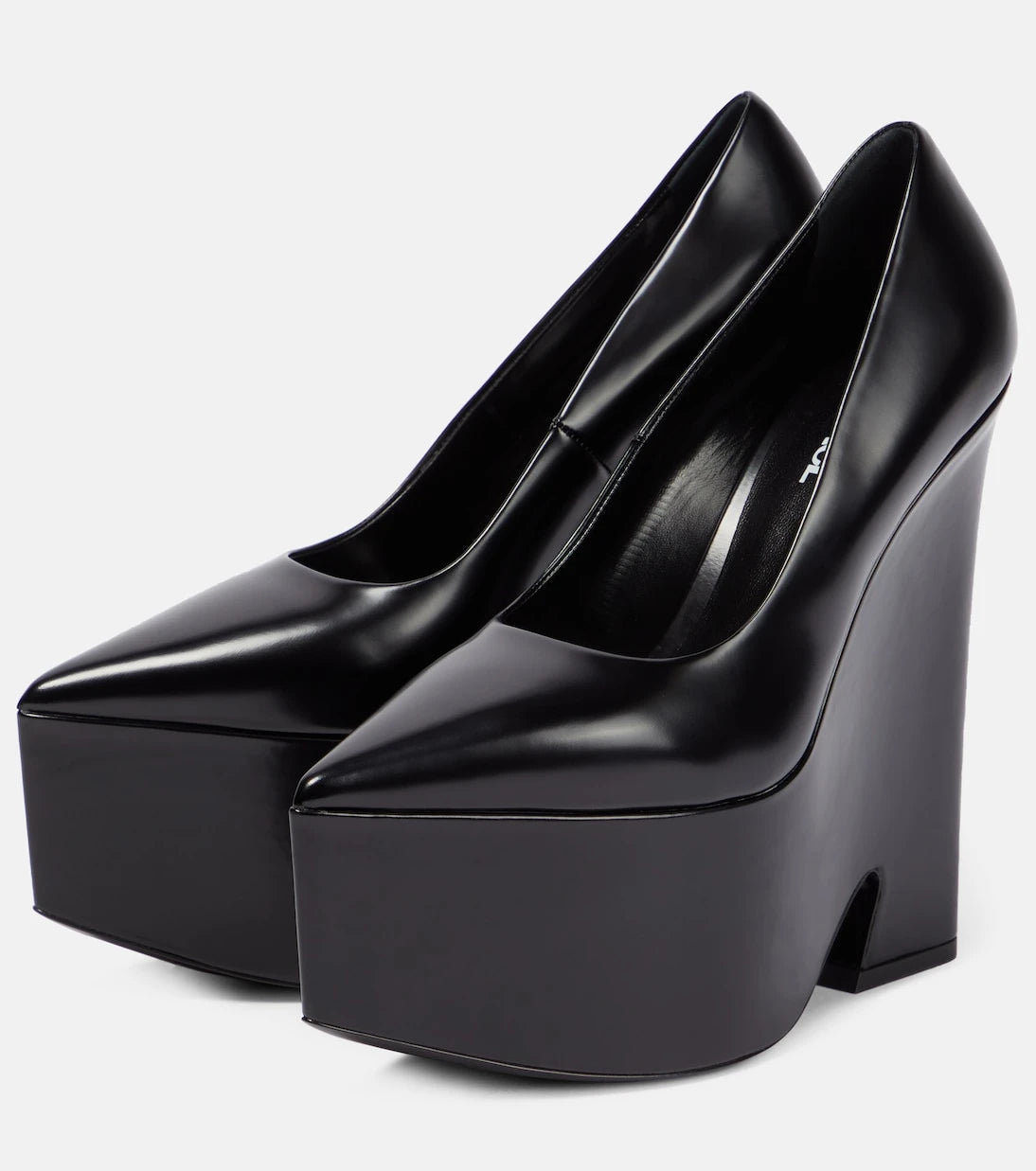 Versace - Tempest leather platform pumps