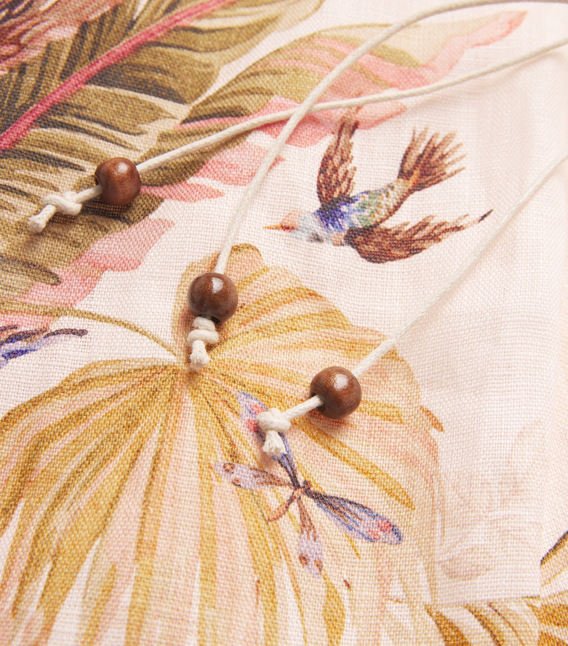 White Linen Palm Ascension Shorts