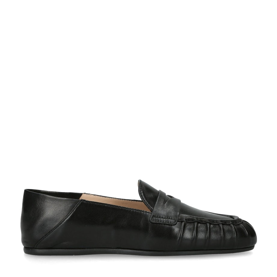 Stuart Weitzman Black Leather Brooks Loafers