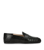 Stuart Weitzman Black Leather Brooks Loafers