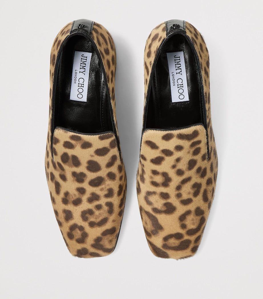 Eliot 45 Leopard Print Leather Heeled Loafers