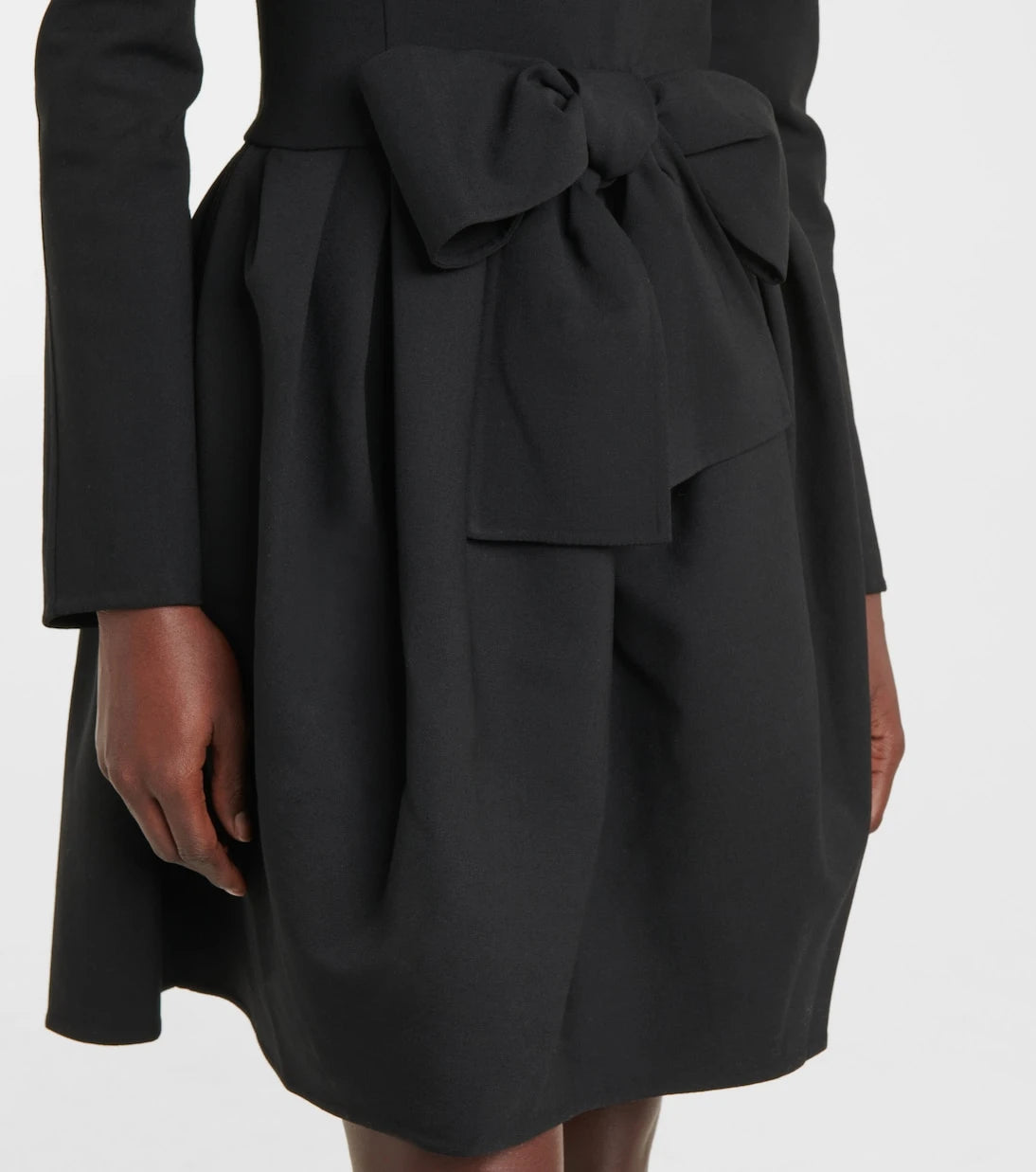 Oscar de la Renta - Bow-trimmed crêpe minidress