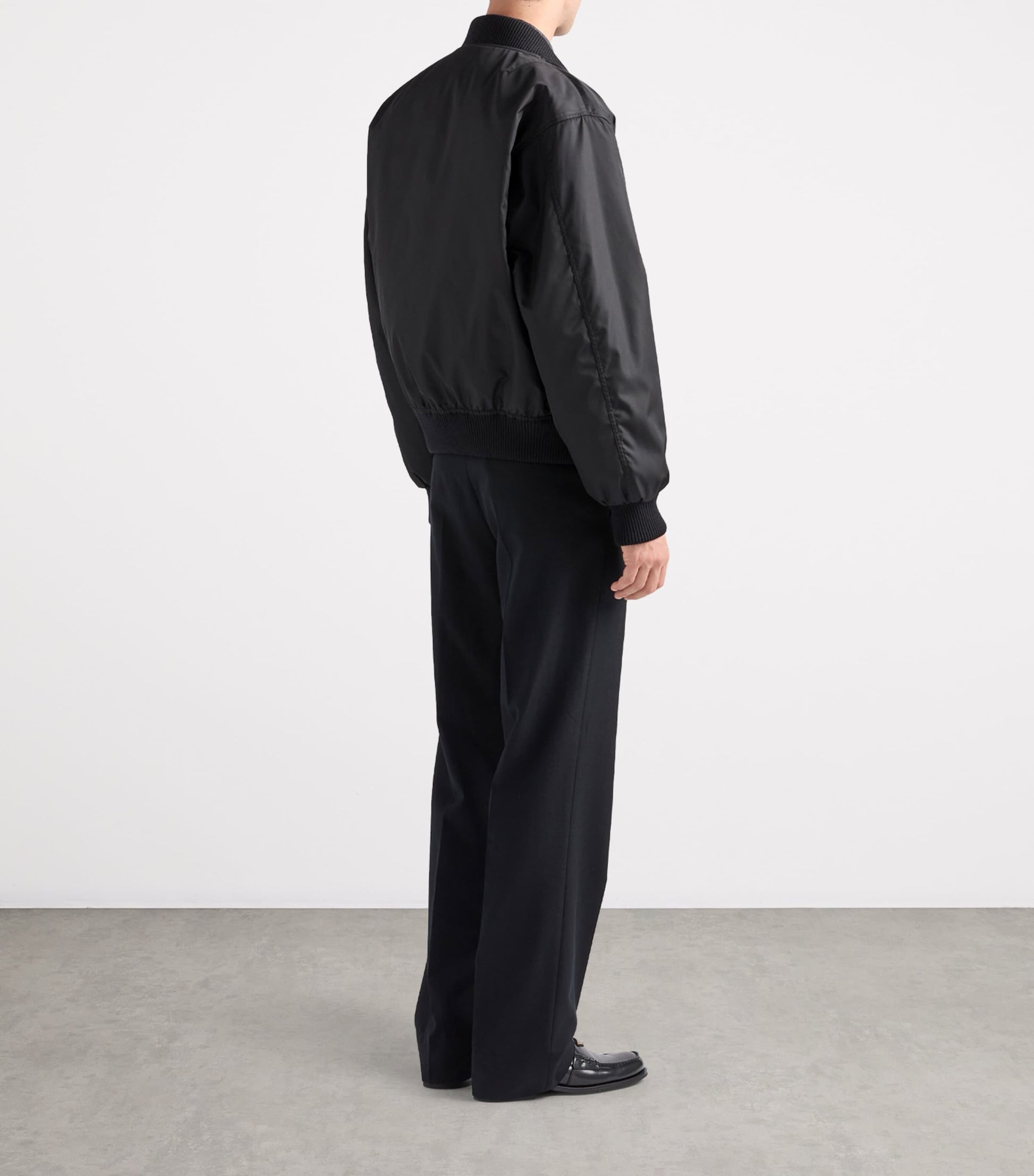 Prada Black Re-Nylon Bomber Jacket