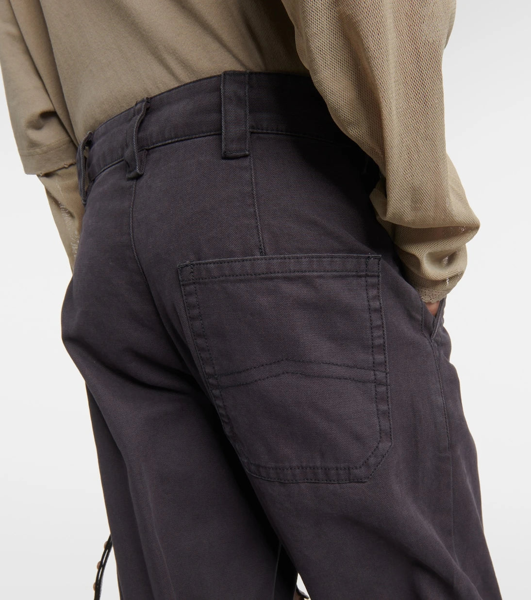 Acne Studios - Normal bel pamuk kanvas kargo pantolon