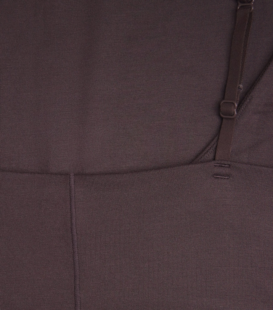 Skims Burgundy Smooth Lounge Scoop-Neck Maxi Dress