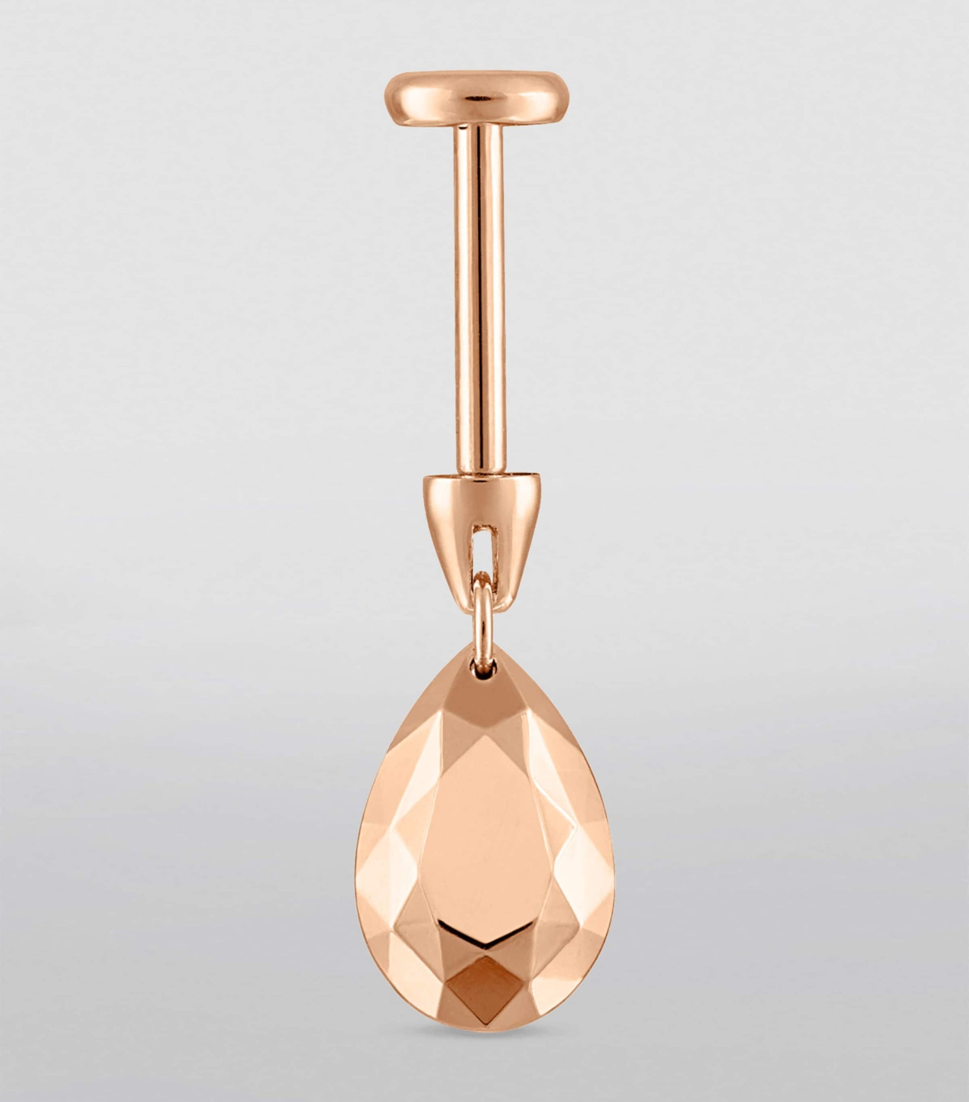 Faceted Pear Threaded Charm Earring (7.5mm)