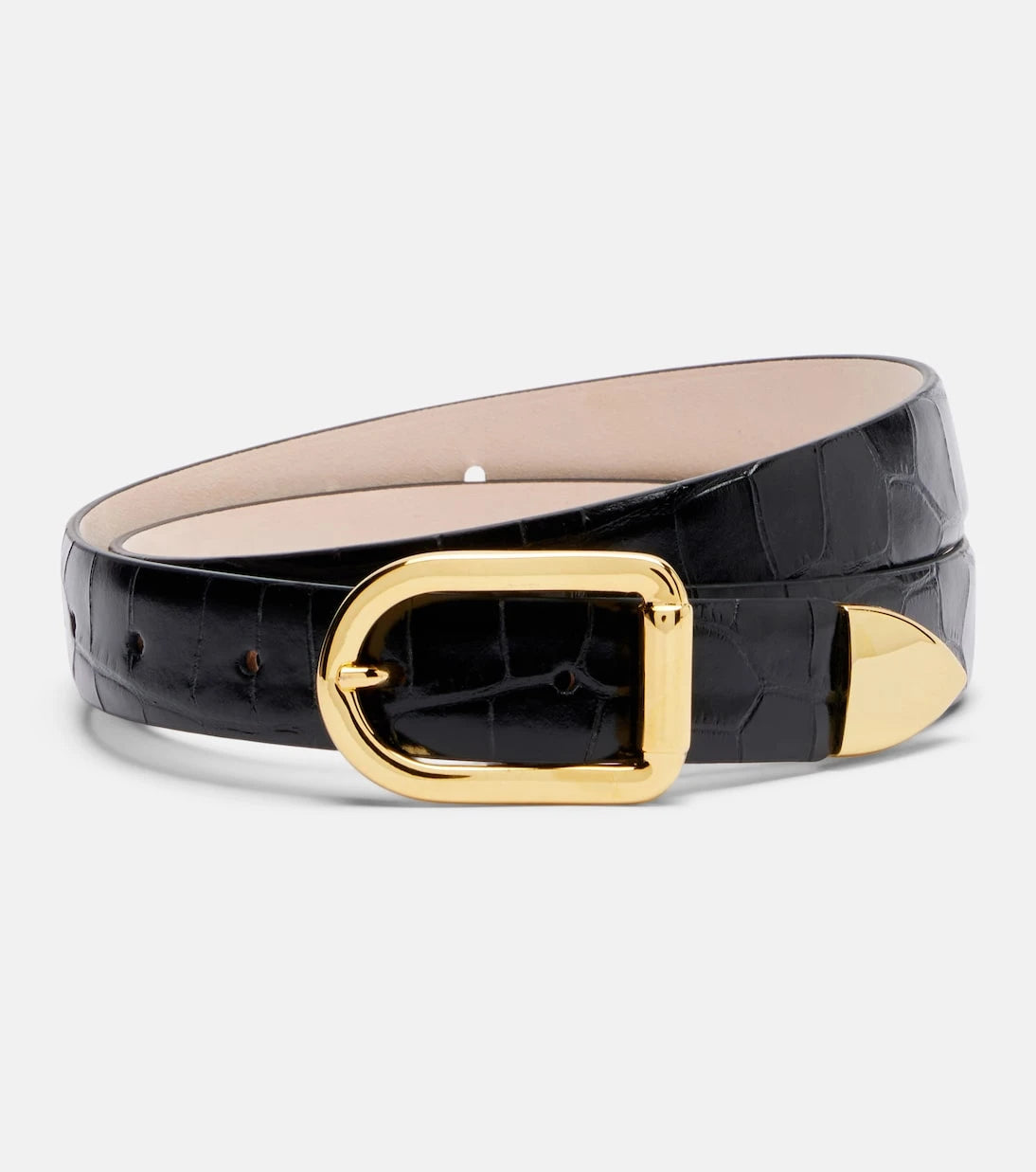 Déhanche - Mija croc-effect leather belt