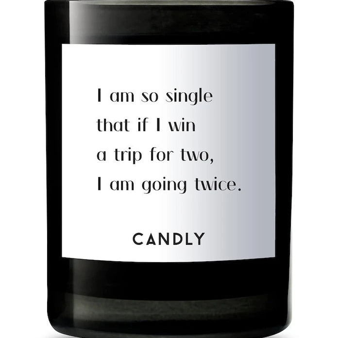 Candly - Ароматна соева свещ I am so single 250 g