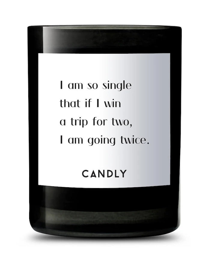 Candly - Ароматна соева свещ I am so single 250 g