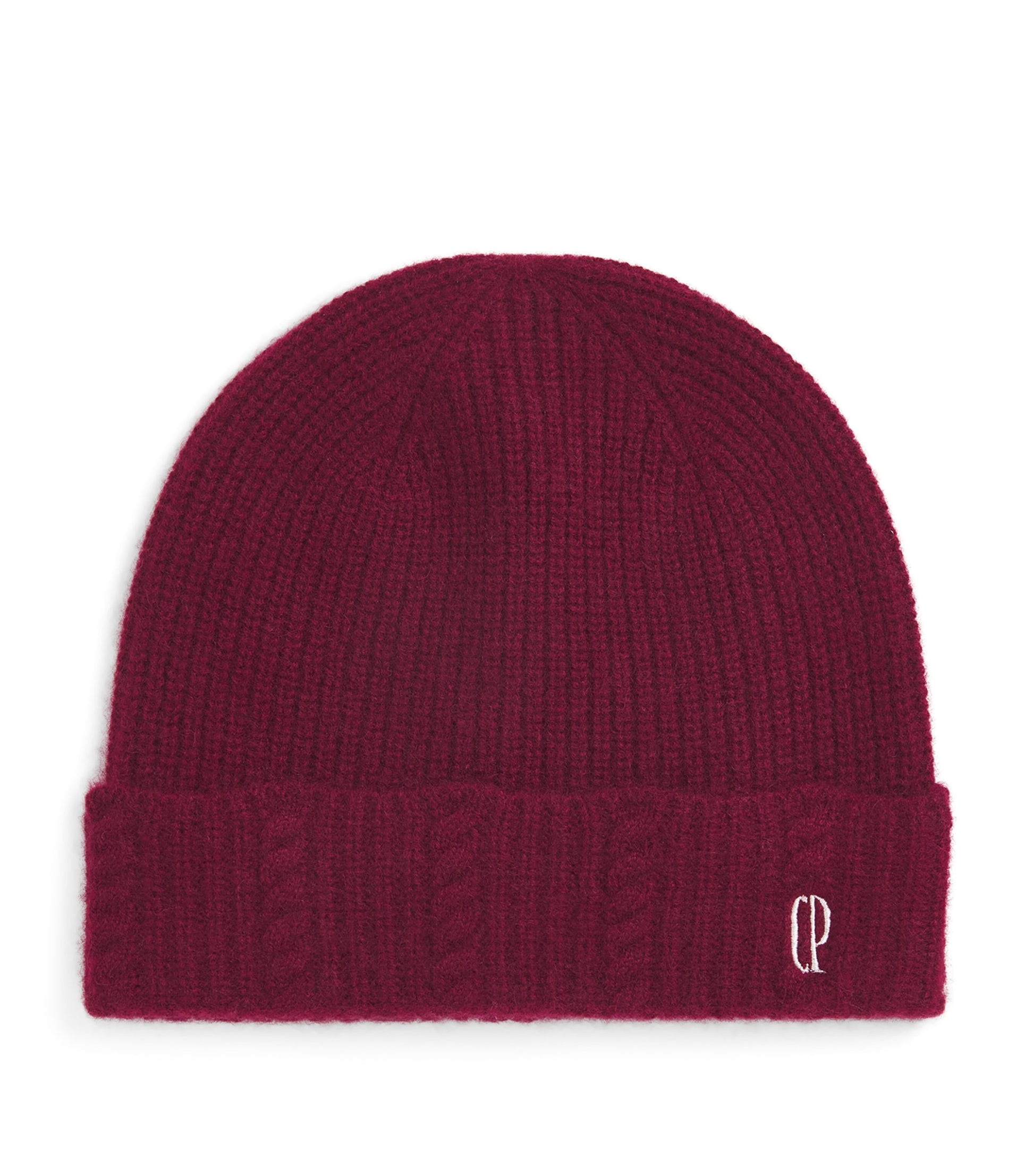 Claudie Pierlot Red Cashmere Embroidered Beanie